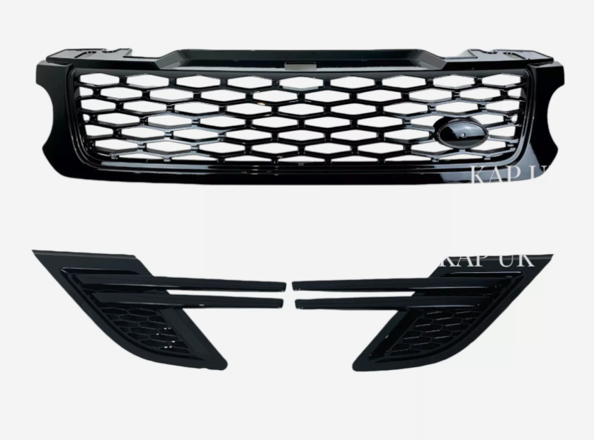 Range Rover Sport Front Grille Side Vents L494 For 2013-2017 Gloss Black SVR