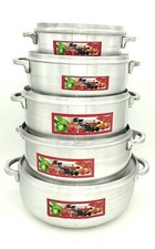 5 Pcs Aluminium Cooking Pot / Caldero / Dutch Pot  /Casserole / Handi