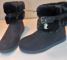 Juicy Couture Koala Boot Black Medium Womans Size 7.5 Winter Warm Boots NWT