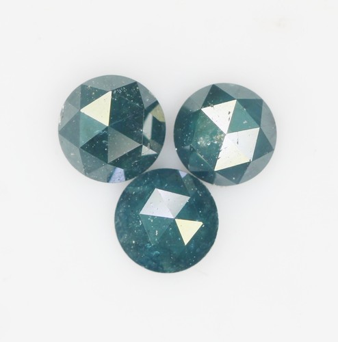 Natural Loose Round Rose Cut Blue Color Diamond 0.60 CT 3.7 MM Rose Cut Diamond - Picture 2 of 8