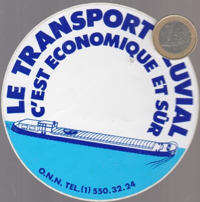 sticker. Jtd3.  RIVER TRANSPORT It's economical and safe. O.N.N