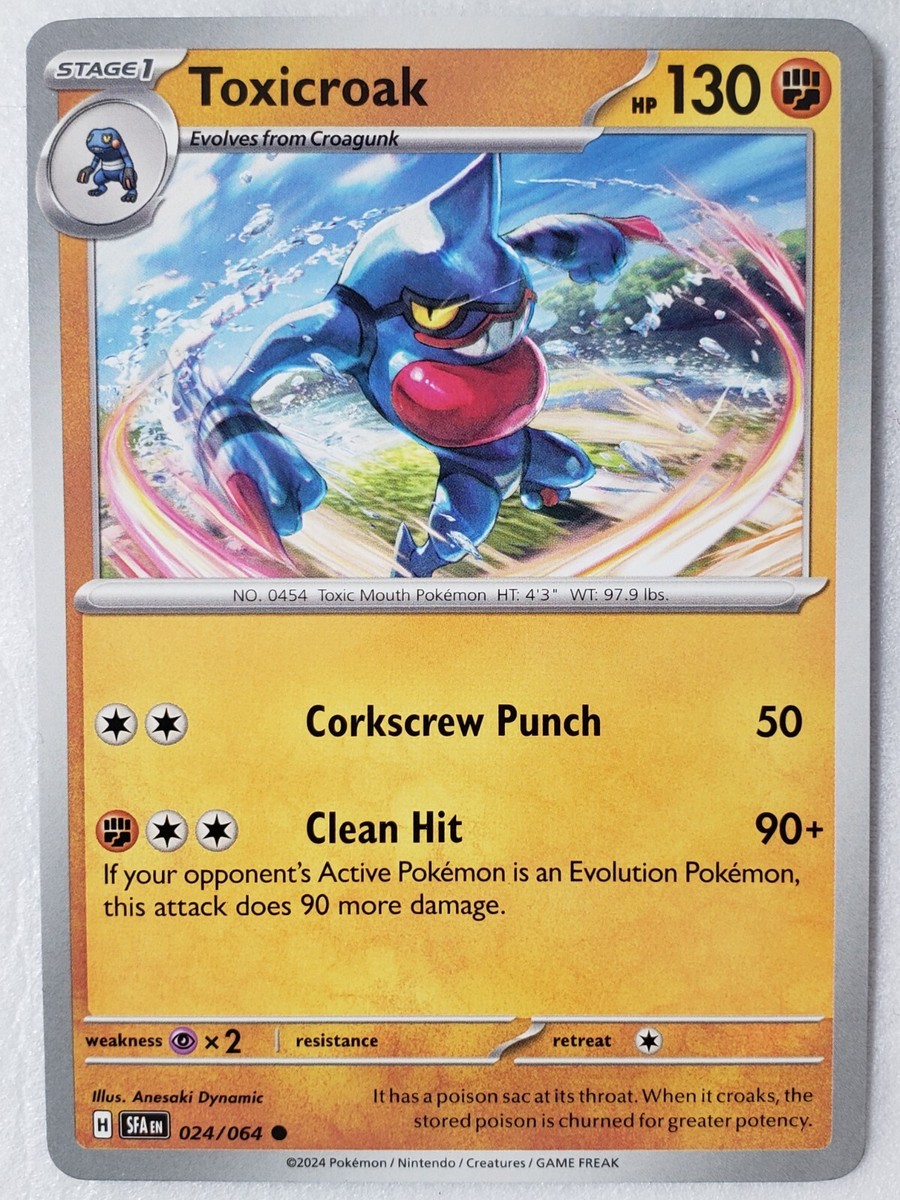 Toxicroak 024/064 NM / M - Shrouded Fable Pokemon Card - $2 Combined  Shipping