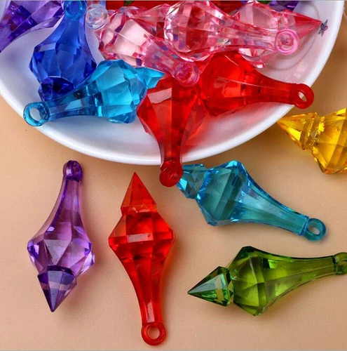 100Pcs/lot 18*46mm Hanging Pendant Diamond Drop Chandelier Acrylic Crystal Bead - Picture 2 of 35