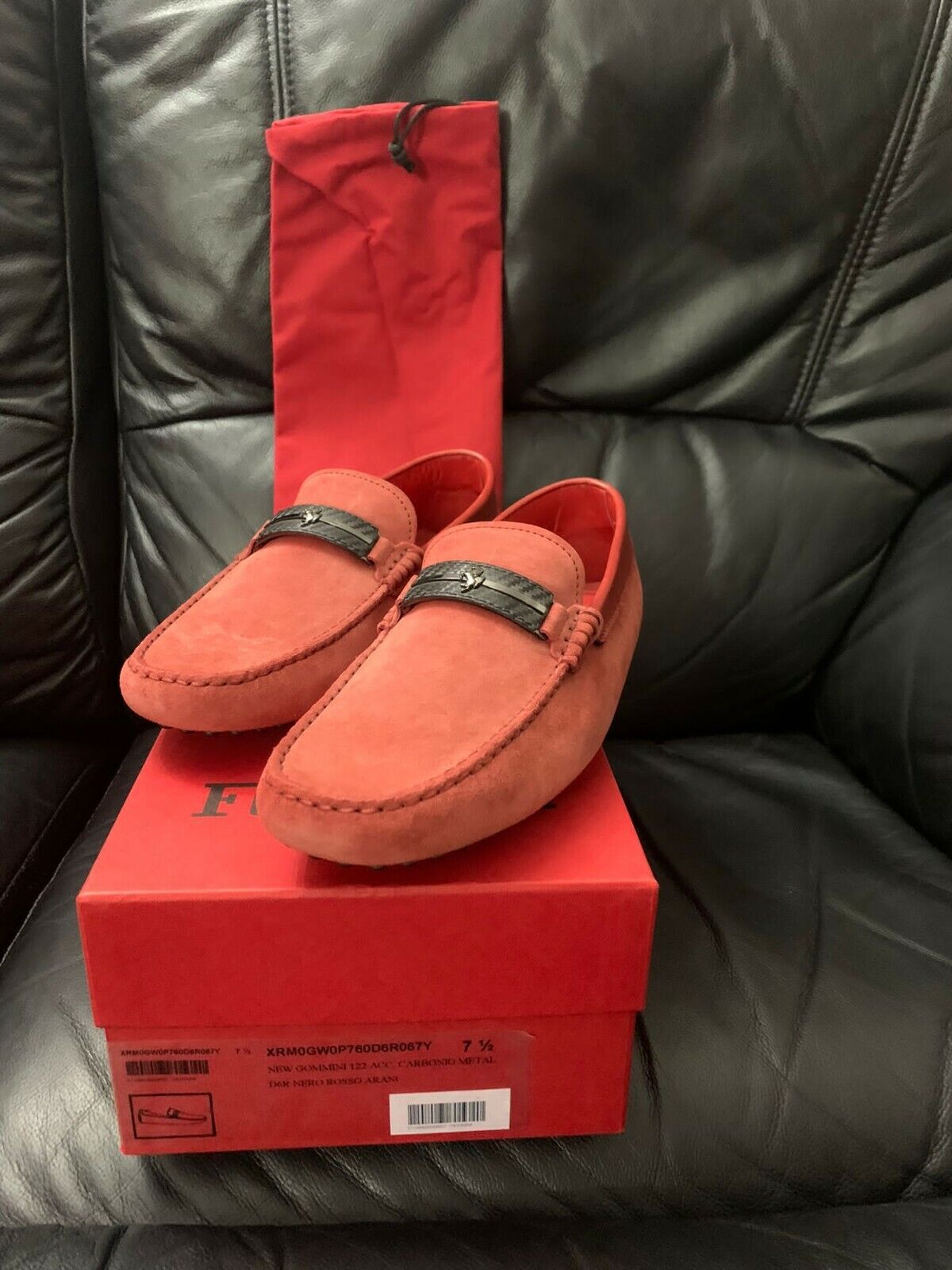 Geletterdheid Dosering lengte TODS FOR FERRARI MENS RED SUEDE LOAFERS DRIVING SHOES SIZES UK 7 & 7.5 |  eBay