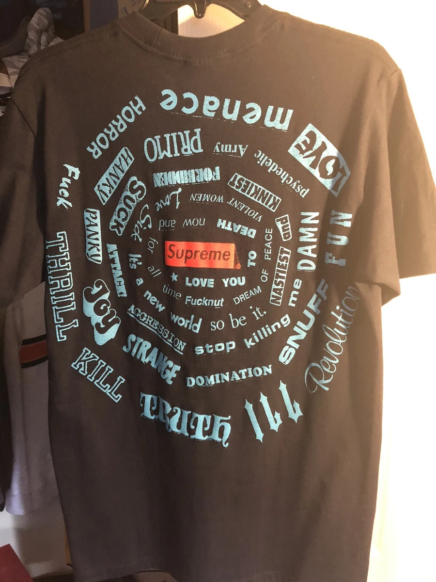 Supreme Spiral Tee Navy Small