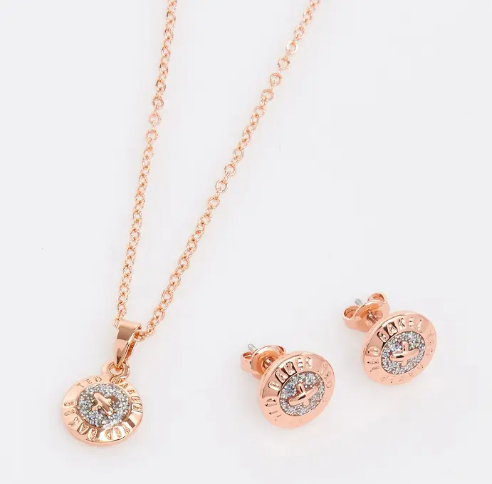 Ted Baker Rose Gold Emillia Mini Button Gift Set EARRINGS