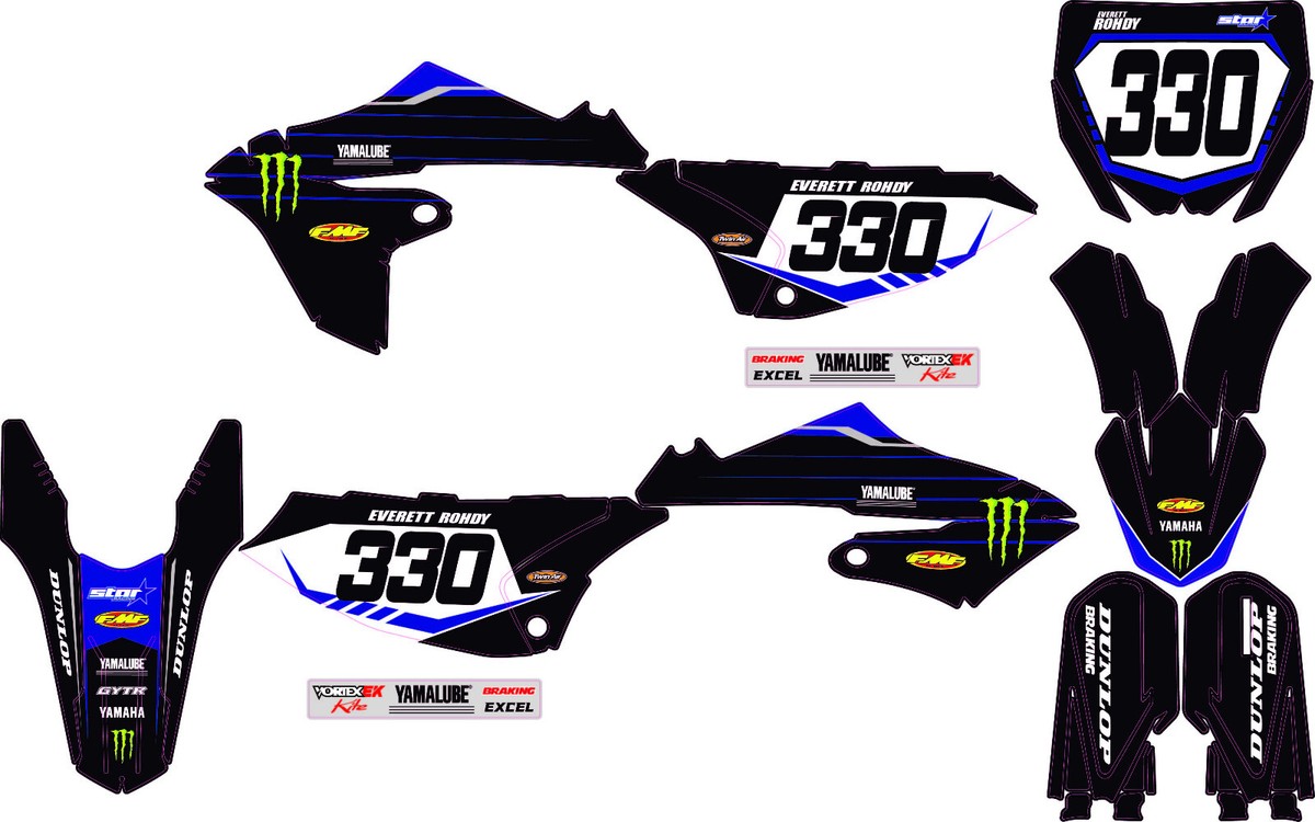 2018 - 2024 YAMAHA YZ65 GRAPHICS KIT MOTOCROSS STICKERS DECALS KIT