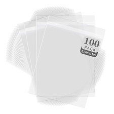 Clear Bags 100 Pack for 8.5x11 Mats Pictures Acid-Free 9"x11 3/7"