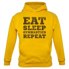 Eat Sleep Gymnastics Repeat - Kids Hoodie Gymast Dance Dancer Balance Fitness