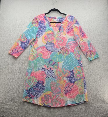 Lilly Pulitzer Ali Dress Womens Medium M Roar of the Sea Pima
