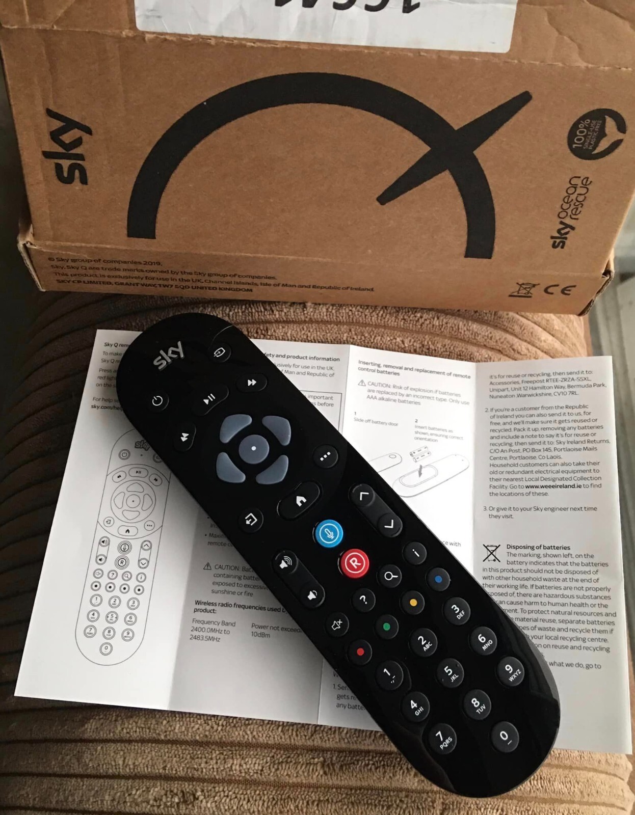 Sky Q Voice Remote Control Compatible with Sky Q & Sky Mini Boxes
