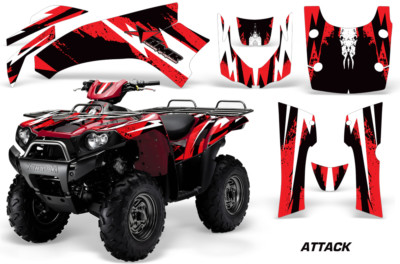 ATV Graphic Stickers Decals For Kawasaki Brute Force 650i 2004-2012 ATTACK R