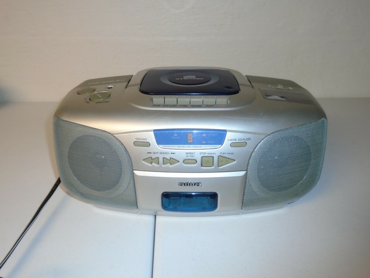 Aiwa CSD-A110 CD/Radio/Cassette Boombox - Tested/ Cassette Not