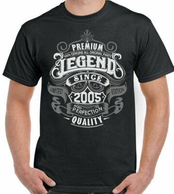 20th Birthday T-Shirt 2005 20 Year Old Top Mens Funny Premium