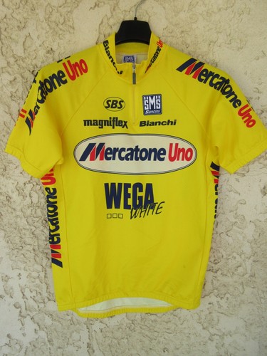 Maglia Ciclismo Marco Pantani Retro - Set Uomo Con Pantaloncini Imbottiti, Stile Mercatone Uno
