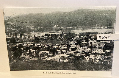 1897 STEUBENVILLE OHIO NORTH END RARE BIRDS VIEW FROM MOODEY S HILL NEW POSTCARD