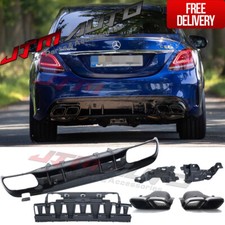 C63 AMG Style Bumper Diffuser & Exhaust Tips to suit Mercedes Benz C-Class W205