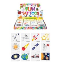 Kids Space Astronaut Tattoos Childrens Party Bag Fillers Boys Temporary Tattoo