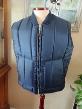 Vtg 90s Walls Insulated Vest Men Sz XL Reg Workwear Navy Blizzard Pruf Mint Rare