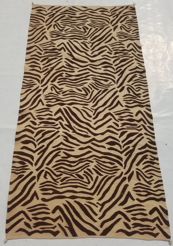 Vintage Traditional Handcrafted Tiger Print Kilim Rug for Home Décor 176x88 cm