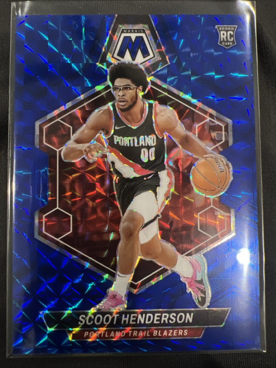 Scoot Henderson 2023-24 Panini Mosaic /199 Base Mosaic Blue