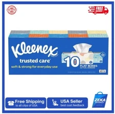 Kleenex Trusted Care Everyday Facial Tissues, Family Box - 10 Boxes - 230 Per...