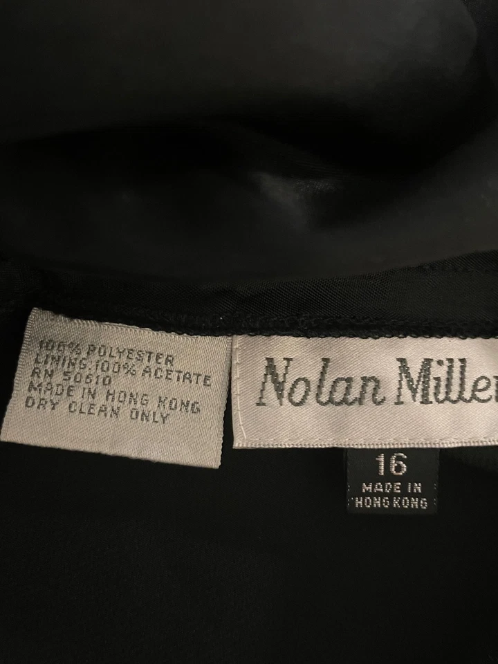 Vintage Womens Top Size 16 Black Satin Beaded Strappy Whimsigoth Boho 90s Y2K - Image 4 of 4