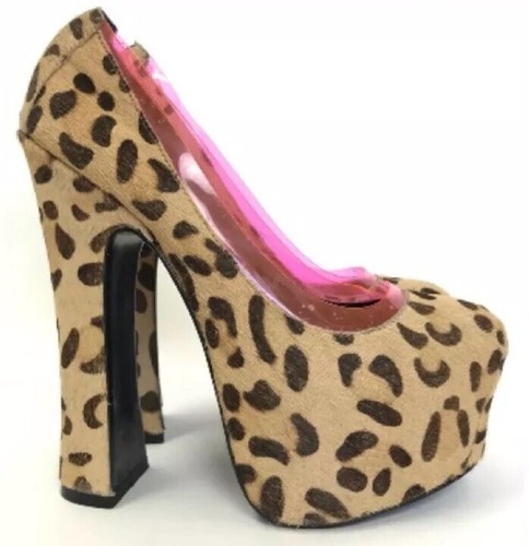 Calf Hair Platform Pumps Heels SIze 