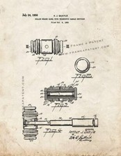Judge's Gavel Patent Print Old Look