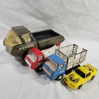 Vintage Toy Vehicle Lot Of 4 Mostly Tonka Trucks Small Retro Toys USED