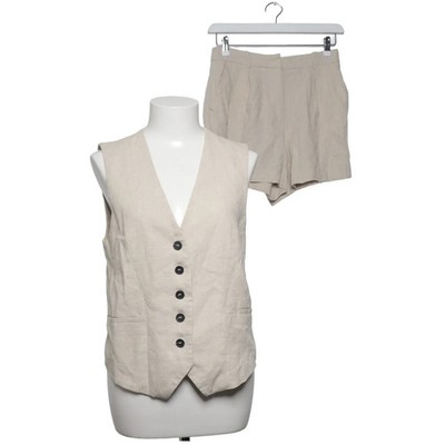 Zara, Set, Größe: S, Leinen/Viskose, Beige, Fischgräte #OM6