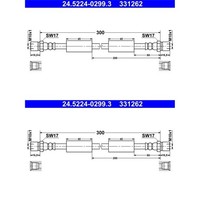 2X ATE BremsschlÄUche Vorne Passend FÜR VW LT Links+Rechts