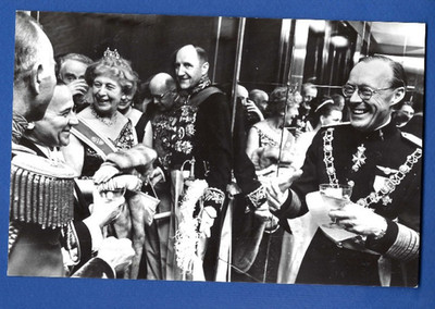 Netherlands, Royal Family at the Amstel Hotel, real photo postcard