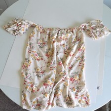 American Eagle Outfitters Ivory Floral Off-Shoulder Ruffle Sleeve Mini DressXL
