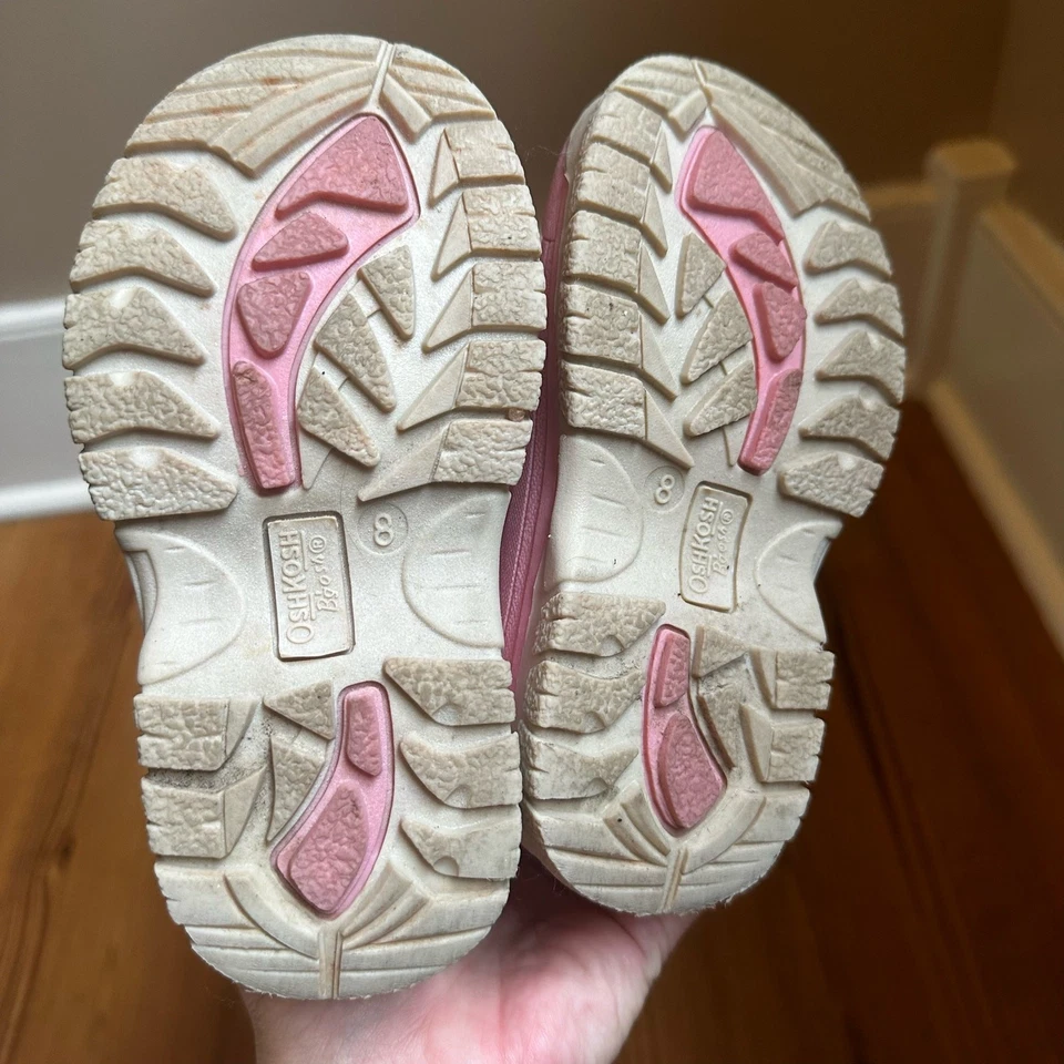 Oshkosh Rosa Suela de Goma Forrada Impermeable Bota de Nieve TALLA 8 Foto 3 de 4