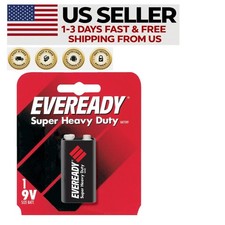 Single Pack Energizer 9V Alkaline Battery - Heavy-Duty, Lightweight Design