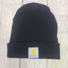 Carhartt Beanie Hat Men's Unisex One Size Black Stretch Logo Winter Outdoors