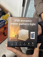 Square/Cube-shaped USB LED Long Life Dynamic Water Pattern Lamp 3 Light Levels