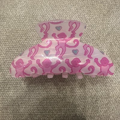 NEW Roller Rabbit Lovely Monkey Claw Clip In Bubblegum