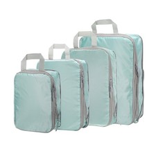 4pcs Compression Packing Cube Expandable Storage Travel Luggage Organizers Blue