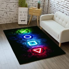 Gaming Area Rug Boys Room Decor Video Game Controller Floor Mat Bedroom Carpet