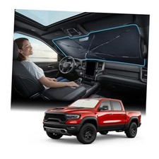 Windshield Sun Shade Umbrella for Ram - Vinyl Coating Heat Shield For Ram