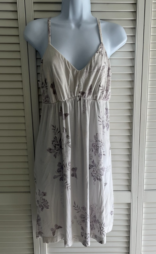 Soma weiß & lila Negligee mit Spitzenrücken Gr. L