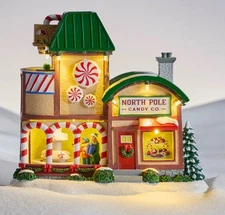 St Nicholas Square Village - North Pole CANDY CO - LED Illuminated Lights - New
