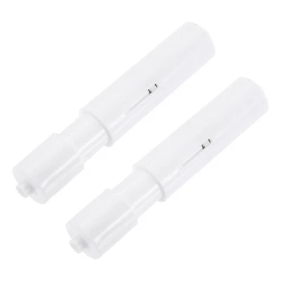 2 pièces support papier toilette 4-9/16"-5-1/4" tige ABS blanc ressort - Photo 1/4