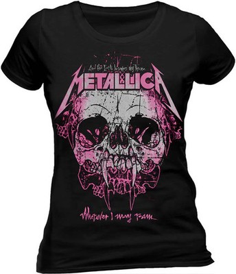 Official Metallica T-Shirt Wherever I May Roam Damen Fitted Licensed Tee Neu