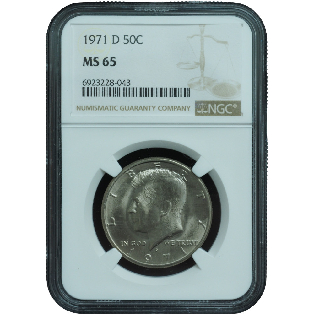 1971-D Kennedy Half Dollar NGC MS65 *JE