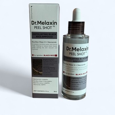 Dr.Melaxin Black Rice Exfoliating Ampoule 80ml | Smooth Skin & Blackhead Care