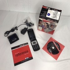 SAMSUNG SCH-a670 Verizon Flip Phone, Tested Works Black/Silver, Box Charger Disc