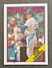 1988 Topps Baseball Tim Crews Autographed Rookie Card# 57 NRMT-MTAutogra + BONUS. rookie card picture